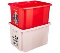 keeeper Aufbewahrungsbox Karolina "Minnie Maus" mit Deckel Stapel-Box 30L Vorratsbox 9575086 Nordic Pink
