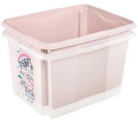 keeeper Aufbewahrungsbox Karolina "Peppa Pig" mit Deckel Stapel-Box 30L Vorratsbox 9576289 Weiß/Transparent