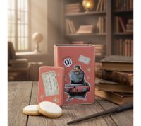Harry Potter Vorratsdose „Hogwarts Express“ oder " Back to Hogwarts" 1500 ml Metall Aufbewahrungsdose mit Deckel Rosa oder Grau