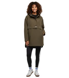 Moderne AIMN Damen Anorak Jacke Waterproof mit lockerem Oversized Schnitt Espresso Khaki