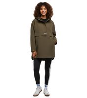 Moderne AIMN Damen Anorak Jacke Waterproof mit lockerem Oversized Schnitt Espresso Khaki