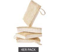 20er Pack Saugstarker Swuper Spülschwamm nachhaltiger Schwamm Putzmittel aus Luffa oder Baumwolle Beige/Weiß