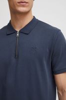 klassisches SOLID SDZakir Herren Poloshirt mit Reißverschluss Shirt 21301022-ME Grau, Blau oder Schwarz