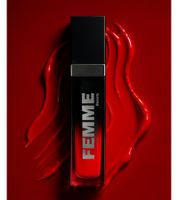 Olio labbra vegano FEMINIVES Femme Beauty, brillantezza intensa, prodotto cosmetico non appiccicoso, trucco, cruelty-free, 7,5 ml, nero/rosso