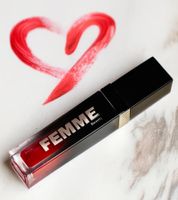 Olio labbra vegano FEMINIVES Femme Beauty, brillantezza intensa, prodotto cosmetico non appiccicoso, trucco, cruelty-free, 7,5 ml, nero/rosso