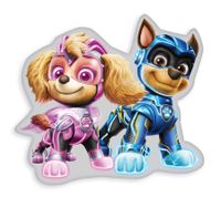 Set di 2 cuscini sagomati per bambini Nickelodeon PAW PATROL Mighty Pups Skye e Chase 30x24 cm Grigio/Rosa/Blu