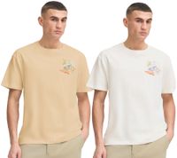 klassisches SOLID SDPavan Herren T-Shirt mit Print Shirt 21108601 Beige oder Weiß