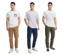 Pantalones de algodón con cremallera Classic BLEND para hombre, modelo 20715567, disponibles en marrón, azul o verde.