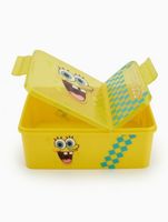 SpongeBob Schwammkopf Brotdose Brot-Aufbewahrungsbox ca. 1,4 Liter Lunchbox mit Patrick Star-Motiv in Rosa/Blau oder mit SpongeBob-Motiv Gelb