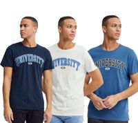 klassisches 11 PROJECT PRSit Herren T-Shirt mit Rundhals Shirt 20715957ME Hellblau, Dunkelblau oder Weiß