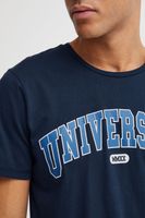 klassisches 11 PROJECT PRSit Herren T-Shirt mit Rundhals Shirt 20715957ME Hellblau, Dunkelblau oder Weiß