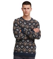 Pull BLEND classique pour homme, col rond en maille fine, référence 20715873, beige foncé, bleu ou beige clair