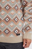 Pull BLEND classique pour homme, col rond en maille fine, référence 20715873, beige foncé, bleu ou beige clair