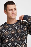 Pull BLEND classique pour homme, col rond en maille fine, référence 20715873, beige foncé, bleu ou beige clair