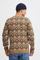 Pull BLEND classique pour homme, col rond en maille fine, référence 20715873, beige foncé, bleu ou beige clair