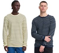 Pull BLEND BHAjlan pour homme, en maille fine, avec étiquette, référence 20717703, vert ou bleu