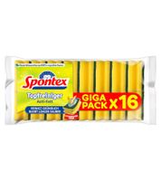 Paquete de 128 Estropajos Spontex con Protección Antigrasa para Lavaplatos (7724483, Amarillo/Verde)