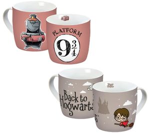 Mug Harry Potter « Poudlard Express » ou « Retour à Poudlard » 300 ml en porcelaine avec anse en forme de cœur, rose ou gris