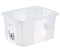 Caja de almacenamiento keeeper Karolina Peppa Pig, Paw Patrol, Stitch o Minnie Mouse con tapa, apilable, 15 L, transparente, azul o rosa