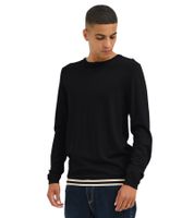 Pull BLEND classique pour homme, col rond, maille fine, réf. 20717260, noir, marron, bleu ou beige