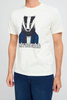 klassisches BLEND Herren T-Shirt mit Rundhals Shirt auch in großen Größen mit verschiedenen Prints 20717344 in Weiß