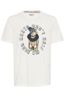 klassisches BLEND Herren T-Shirt mit Rundhals Shirt auch in großen Größen mit verschiedenen Prints 20717344 in Weiß