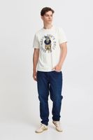 klassisches BLEND Herren T-Shirt mit Rundhals Shirt auch in großen Größen mit verschiedenen Prints 20717344 in Weiß