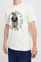klassisches BLEND Herren T-Shirt mit Rundhals Shirt auch in großen Größen mit verschiedenen Prints 20717344 in Weiß