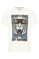 klassisches BLEND Herren T-Shirt mit Rundhals Shirt auch in großen Größen mit verschiedenen Prints 20717344 in Weiß