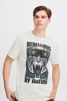 klassisches BLEND Herren T-Shirt mit Rundhals Shirt auch in großen Größen mit verschiedenen Prints 20717344 in Weiß