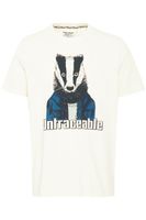 klassisches BLEND Herren T-Shirt mit Rundhals Shirt auch in großen Größen mit verschiedenen Prints 20717344 in Weiß