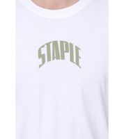 STAPLE Herren Baumwoll-Shirt mit Rücken- oder Frontprint T-Shirt Rundhals-Shirt Weiß, Schwarz oder Olivgrün