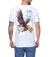 STAPLE Herren Baumwoll-Shirt mit Rücken- oder Frontprint T-Shirt Rundhals-Shirt Weiß, Schwarz oder Olivgrün