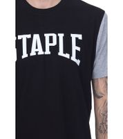 STAPLE Herren Baumwoll-Shirt mit Rücken- oder Frontprint T-Shirt Rundhals-Shirt Weiß, Schwarz oder Olivgrün