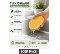10er Pack Spontex Tuchschwamm mit hoher Schmutzaufnahme für die Reinigung verschiedenster Oberflächen Reinigungs-Schwamm 7587220 Gelb