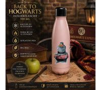 Harry Potter Isolierflasche Back to Hogwarts oder Hogwarts Express 500 ml Edelstahl Trinkflasche Thermoflasche im magischen Design Rosa oder Grau