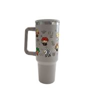 Harry Potter Giant Cup Hogwarts Express oder Back to Hogwarts Thermobecher 1,2L mit Griff Edelstahl doppelwandig isoliert für heiße & kalte Getränke Rosa oder Grau