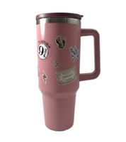 Harry Potter Giant Cup Hogwarts Express oder Back to Hogwarts Thermobecher 1,2L mit Griff Edelstahl doppelwandig isoliert für heiße & kalte Getränke Rosa oder Grau