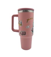 Harry Potter Giant Cup Hogwarts Express oder Back to Hogwarts Thermobecher 1,2L mit Griff Edelstahl doppelwandig isoliert für heiße & kalte Getränke Rosa oder Grau