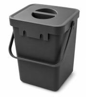 Bio-Abfall-Eimer 5 Liter mit Tragehenkel Mülleimer Haushalt 9892023 Grau 