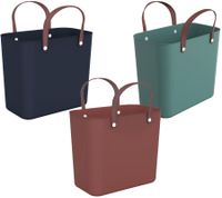 Nachhaltige Rotho Multibag ALBULA 25L Ocean-Bound Plastic Tragetasche Einkaufskorb Rot, Grün oder Blau