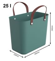 Nachhaltige Rotho Multibag ALBULA 25L Ocean-Bound Plastic Tragetasche Einkaufskorb Rot, Grün oder Blau