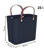 Nachhaltige Rotho Multibag ALBULA 25L Ocean-Bound Plastic Tragetasche Einkaufskorb Rot, Grün oder Blau