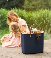 Nachhaltige Rotho Multibag ALBULA 25L Ocean-Bound Plastic Tragetasche Einkaufskorb Rot, Grün oder Blau
