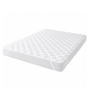 HOME IDEAS Mikrofaser-Matratzen-Schutzauflage mit 4 Spanngummis Schutz-Bezug passend für Matratzengrößen 90x190cm bis 100x200cm 9983638 Weiß