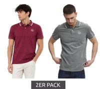 2er Pack klassisches BLEND Herren Poloshirt aus Baumwolle Shirt 20718756 Grau/Beige, Beige/Blau oder Rot/Grau