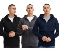 klassische 11 PROJECT PRAnnir Herren Sweatjacke mit Reißverschluss Jacke 20715241ME Grau, Schwarz oder Dunkelblau