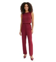 Fließende Damen Stoff-Hose schlichte Business-Hose Alltags-Hose 938967 Weinrot