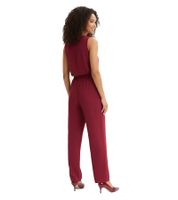 Fließende Damen Stoff-Hose schlichte Business-Hose Alltags-Hose 938967 Weinrot
