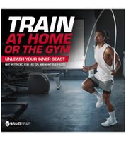 10er Sparpack BEASTGEAR Springseil 2,8m Speed-Fitness-Springseil aus Stahl leicht und verstellbar Vereinssport Boxen MMA HIIT-Workout Schwarz